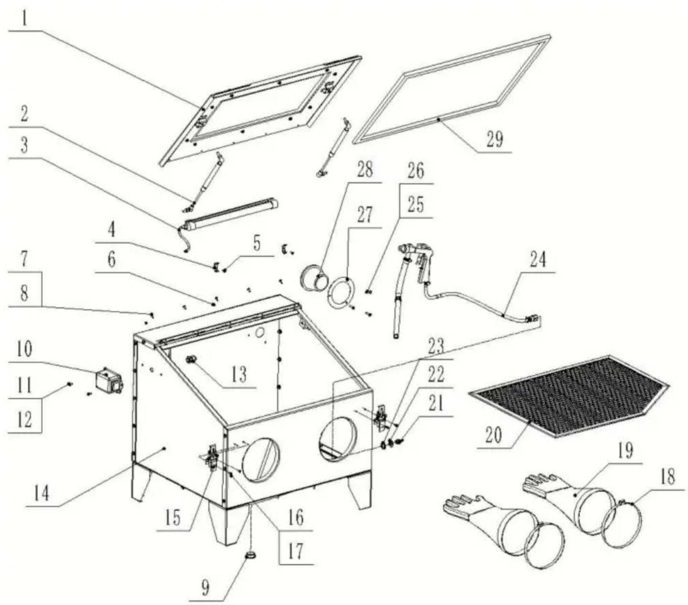 Vevor SBC150 - Étape 4 Assembler la machine complète - 1