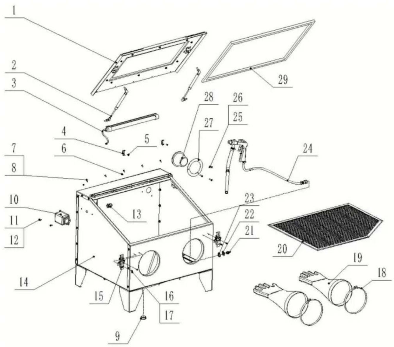 Vevor SBC150 - Step4 Assemblare la macchina completa - 1