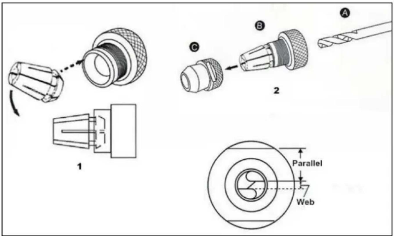 Vevor MR-20G - Setup the drill bit to the ER collet chuck. - 1