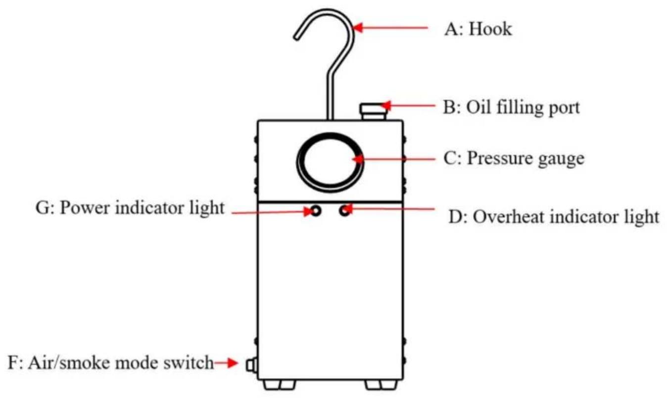 Vevor SD307 - SCHEMATIC DIAGRAM OF THE WHOLE MACHINE STRUCTURE - 2