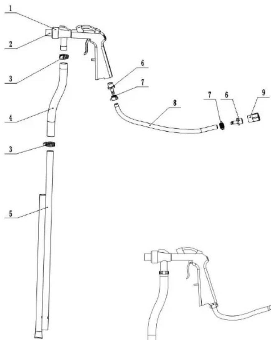Vevor SBC220BF - Step6 Assemble blasting gun - 1