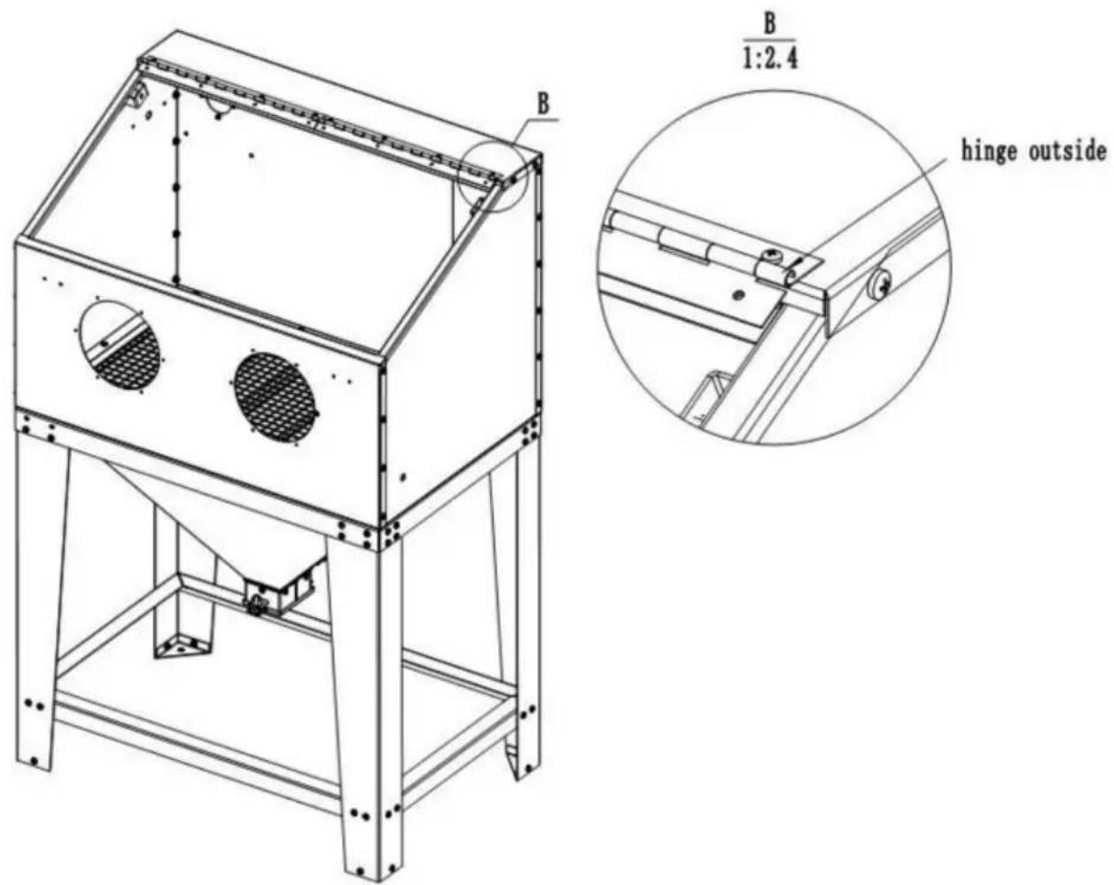 Vevor SBC220BF - Stap 5 Monteer de kast en de poten - 2