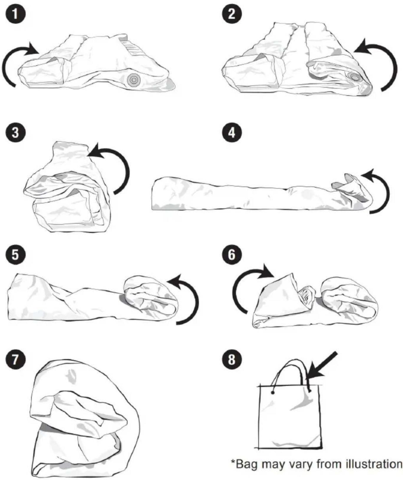 Vevor PK001SS - FOLDING INSTRUCTIONS - 1