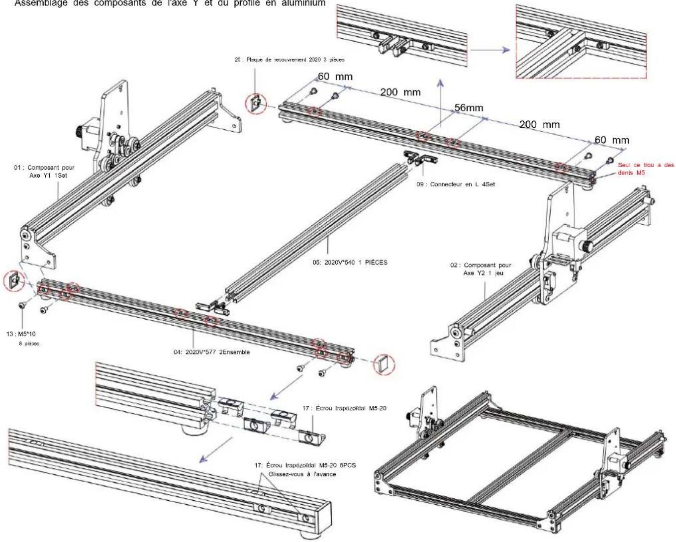 Vevor S4040 - Assemblage de la machine - 1