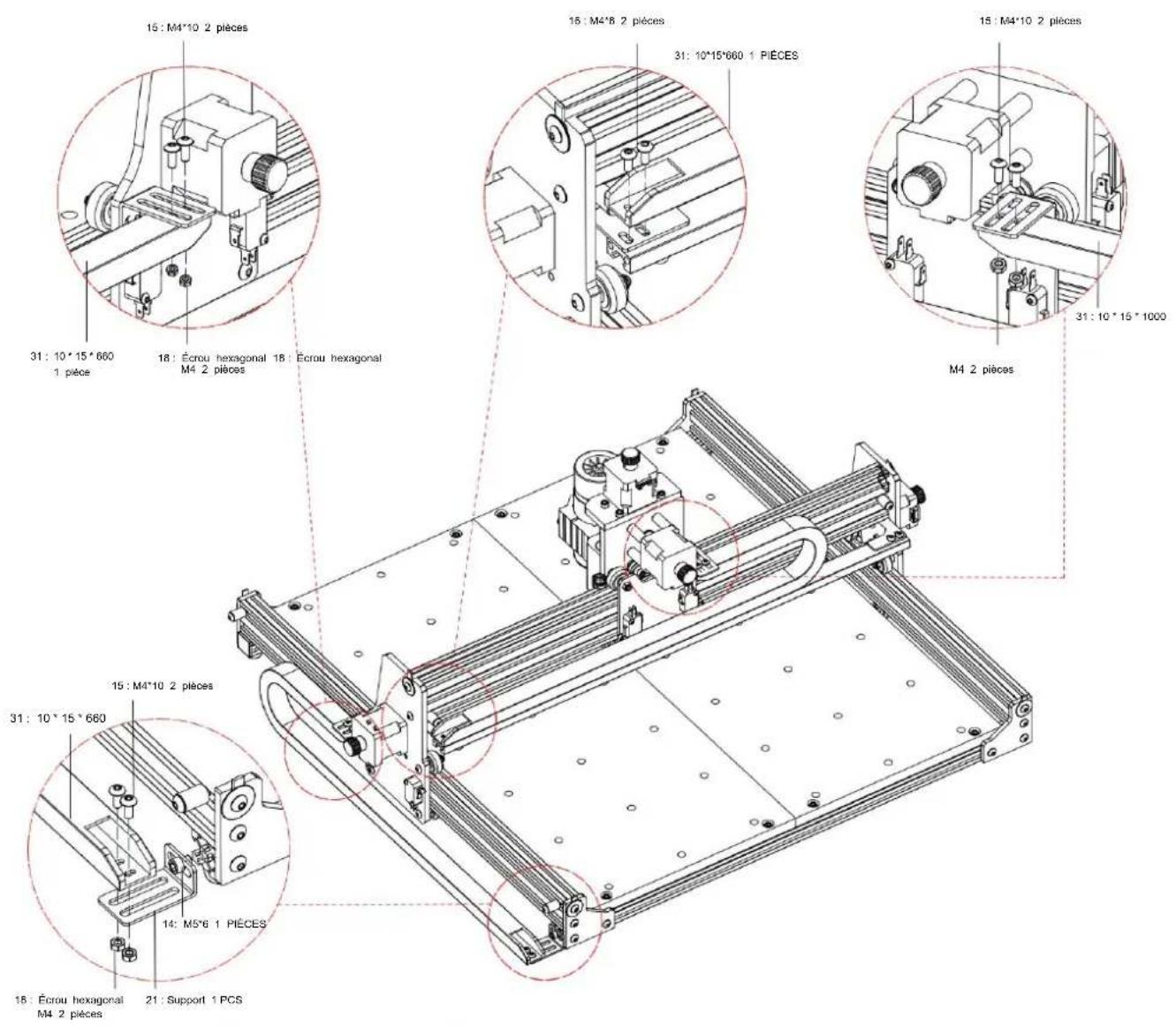 Vevor S4040 - Assemblage de la machine - 6