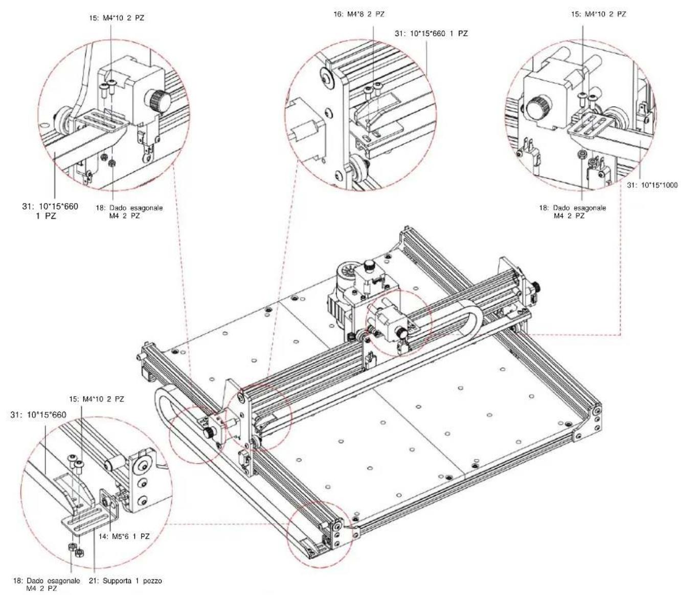 Vevor S4040 - Assemblaggio della macchina - 6
