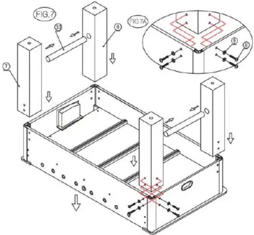 Vevor SUO-5529L - ASSEMBLY INSTRUCTIONS: - 7