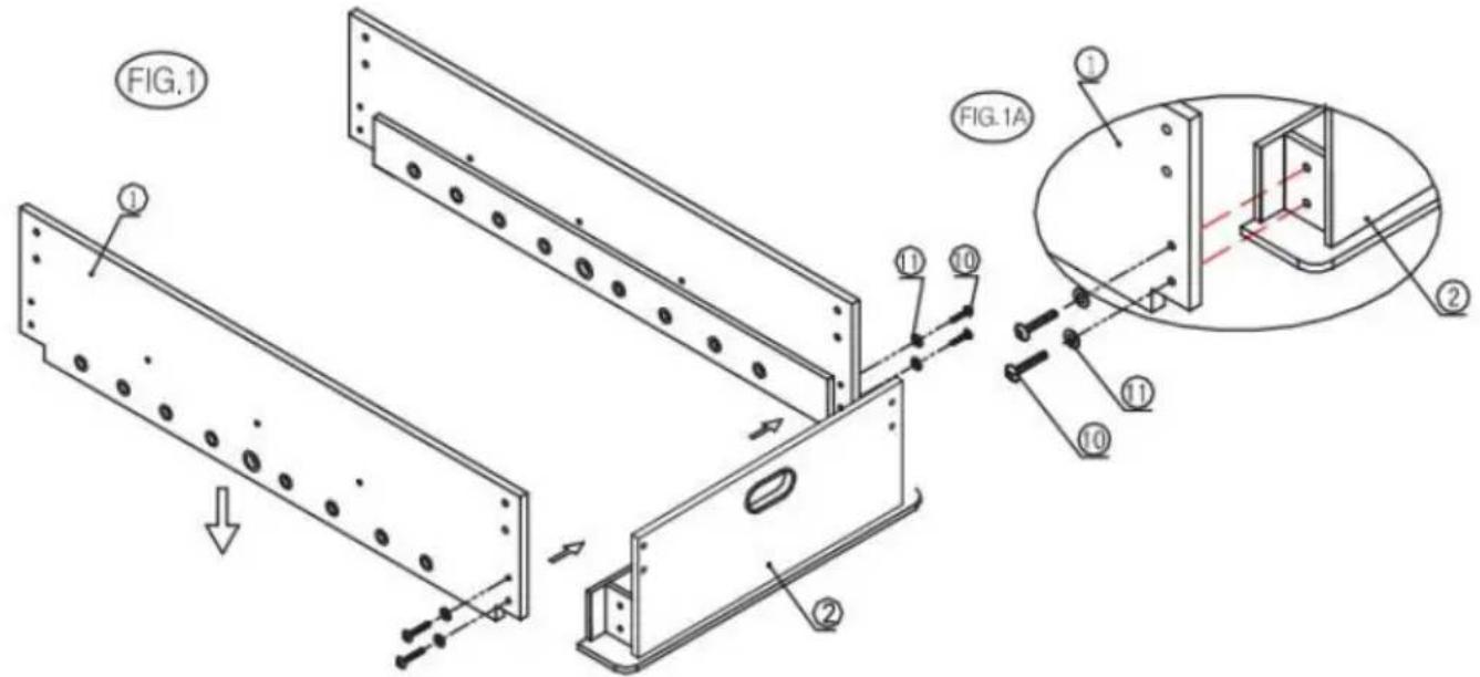 Vevor SUO-5529L - ASSEMBLY INSTRUCTIONS: - 1
