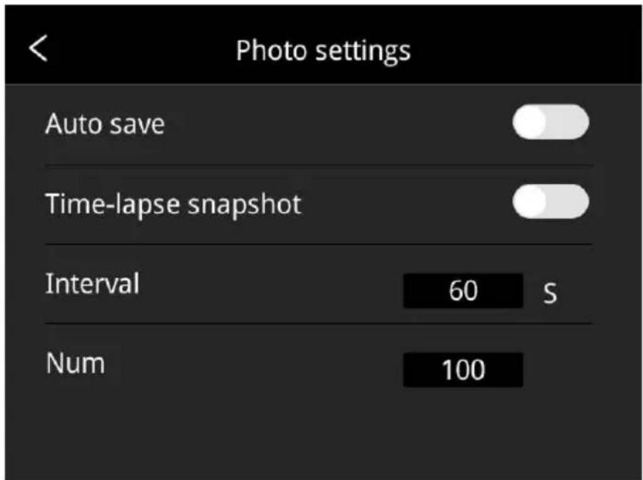 Vevor SC256M - Photo Settings - 1