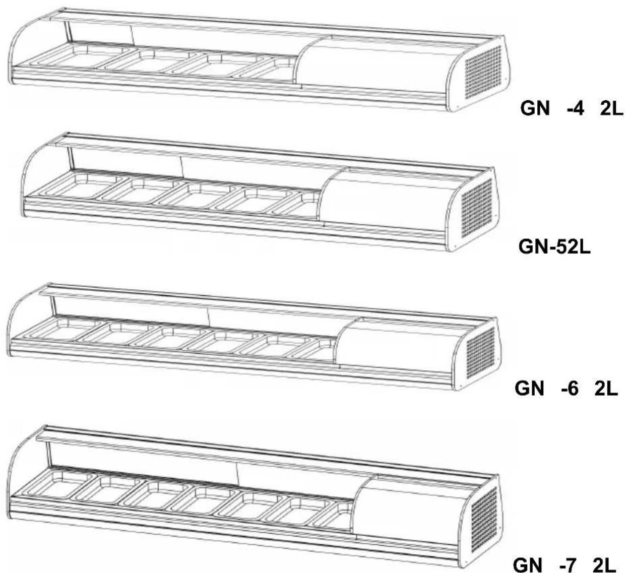 Vevor GN-52L - SUSHI DISPLAY CASI REFRIGERATOR - 1