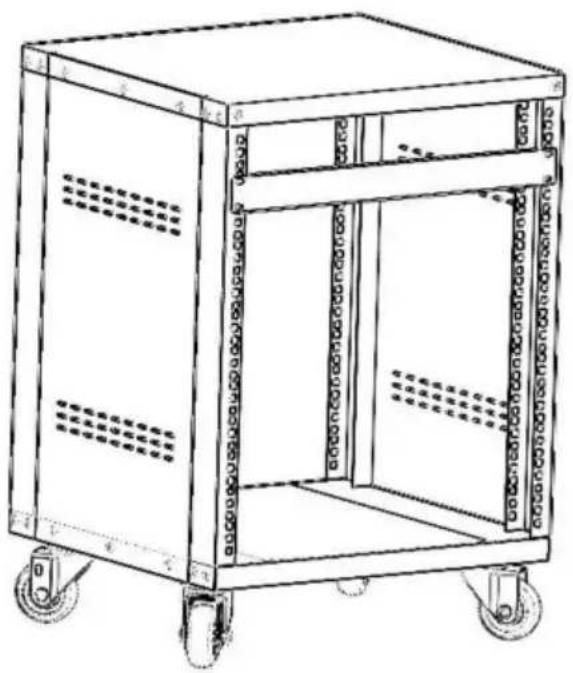 Vevor SPT-605-12 - Rullande serverrackskåp - 1