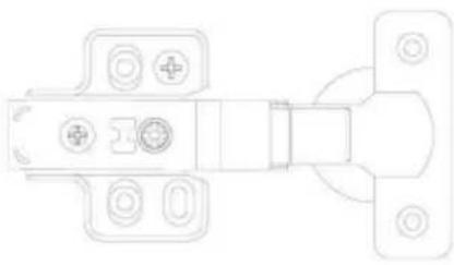 Vevor PHS24501-50 - ÿ35 CLIP ON UNIDIREZIONALE (3D) IDRAULICO REGOLABILE A SEI VIE CERNIERE TAMPONATE - 2