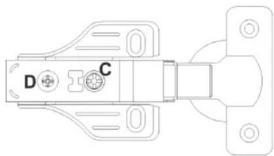 Vevor PHS24501-50 - Φ35 CLIP ON ONE WAY (3D) SIX-WAY ADJUSATABLE HYDRAULIC BUFFERING HINGE - 9