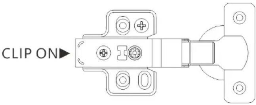 Vevor PHS24501-50 - Φ35 CLIP ON ONE WAY (3D) SIX-WAY ADJUSATABLE HYDRAULIC BUFFERING HINGE - 7