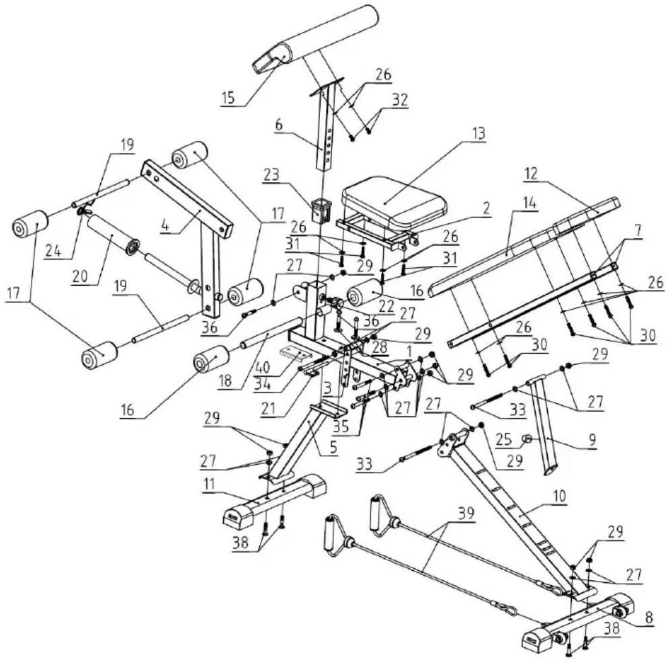 Vevor SJ706 - EXPLODED DIAGRAM - 1