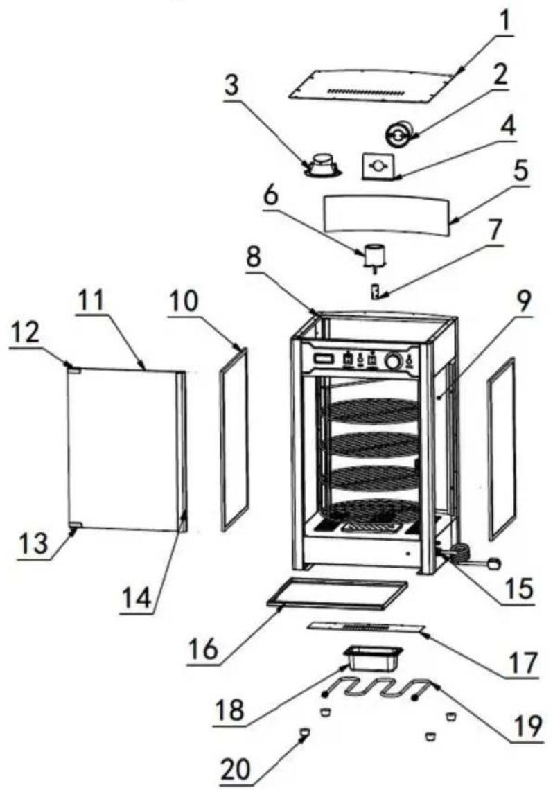 Vevor SC-PS14 - Product structure diagram - 1