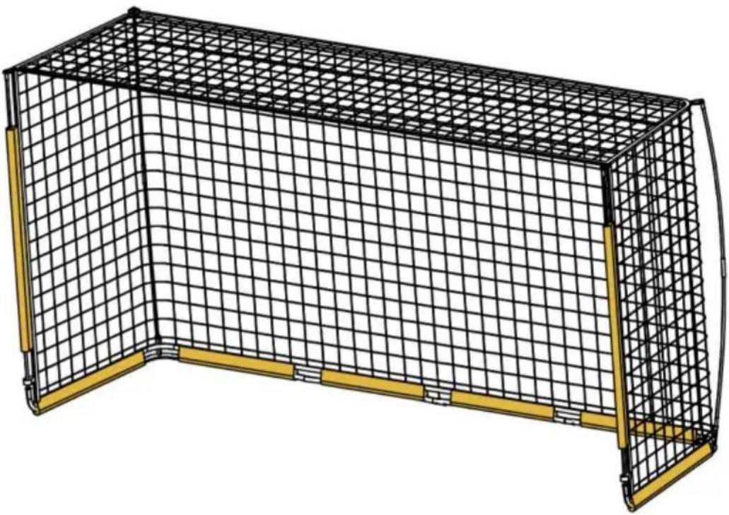 Vevor SSH12X6 - Fußballtor mit Metall Basis und Fiberglas - 1