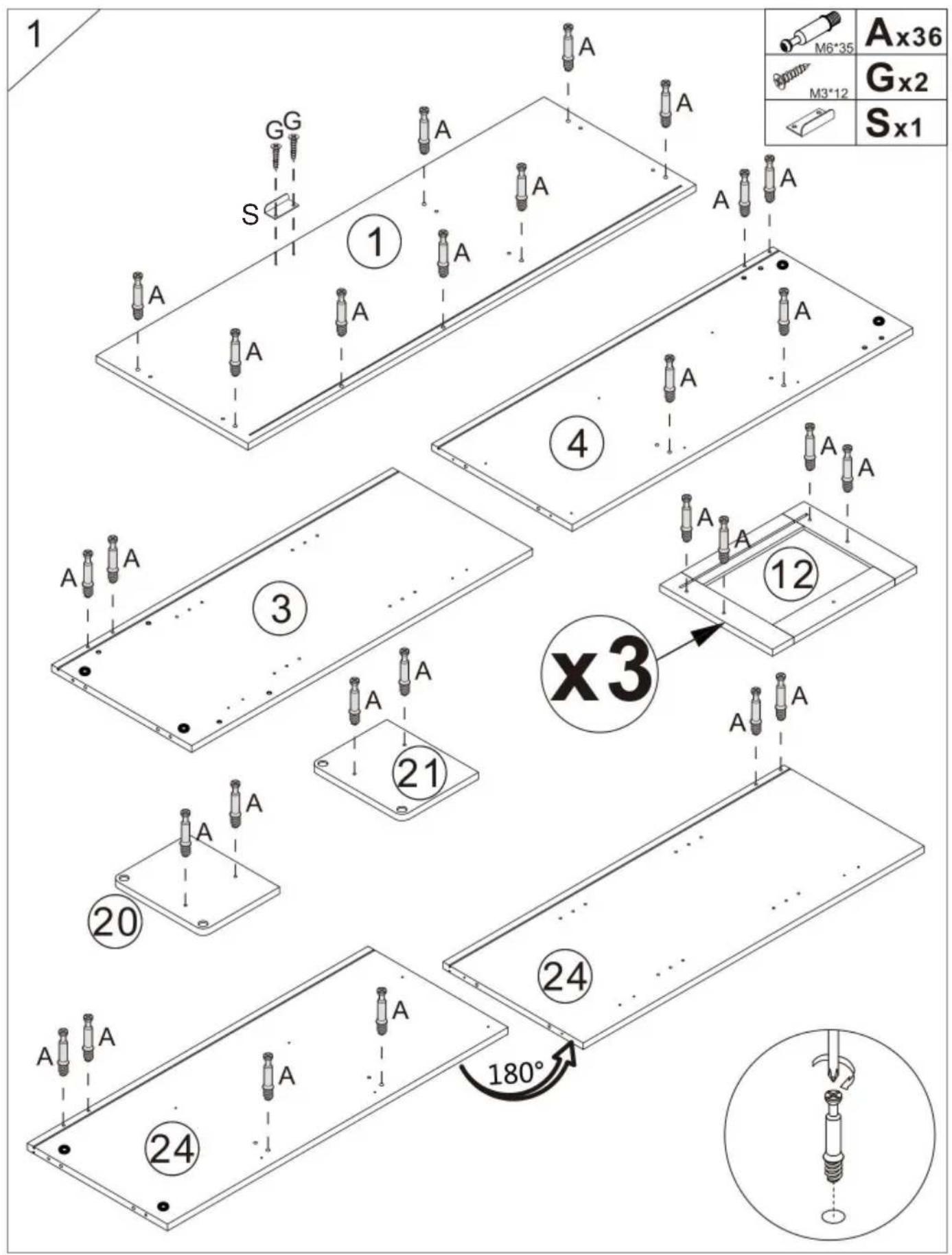 Vevor SR221265 - Cam Lock Fastening System - 1