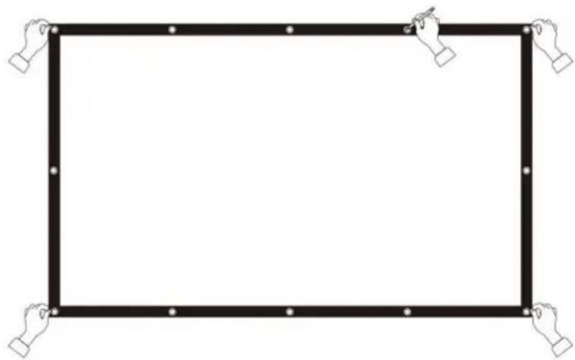 Vevor SS120 - WANDMONTIERTE PROJEKTIONSLEINWAND - 11