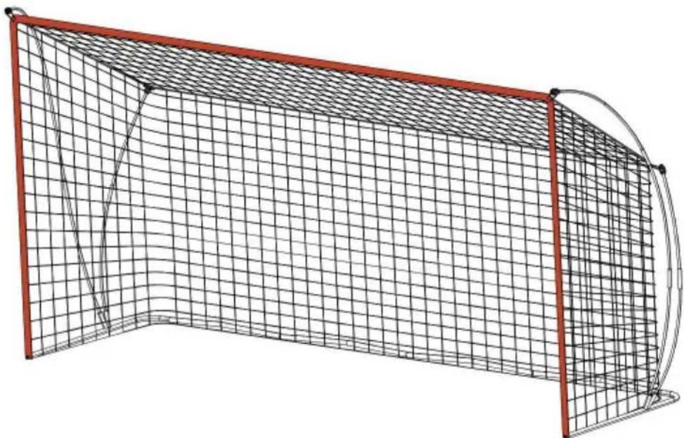 Vevor SSJ12X6 - Fußballtor mit Metall Basis und Fiberglas - 1