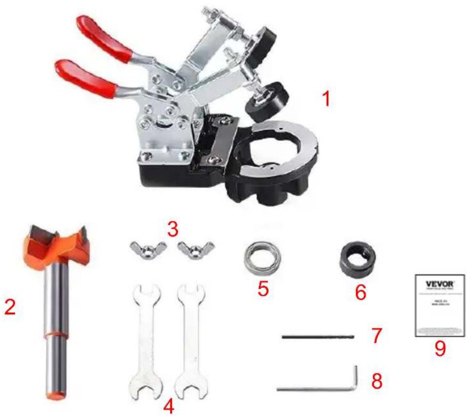 Vevor SXRJL-2302 - COMPONENTS - 1