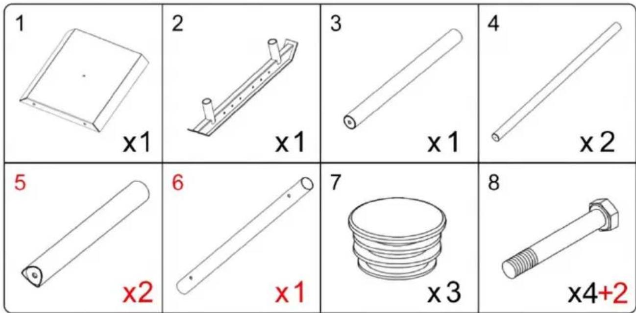 Vevor SHK-007 - PART LIST (SHK-006) - 1