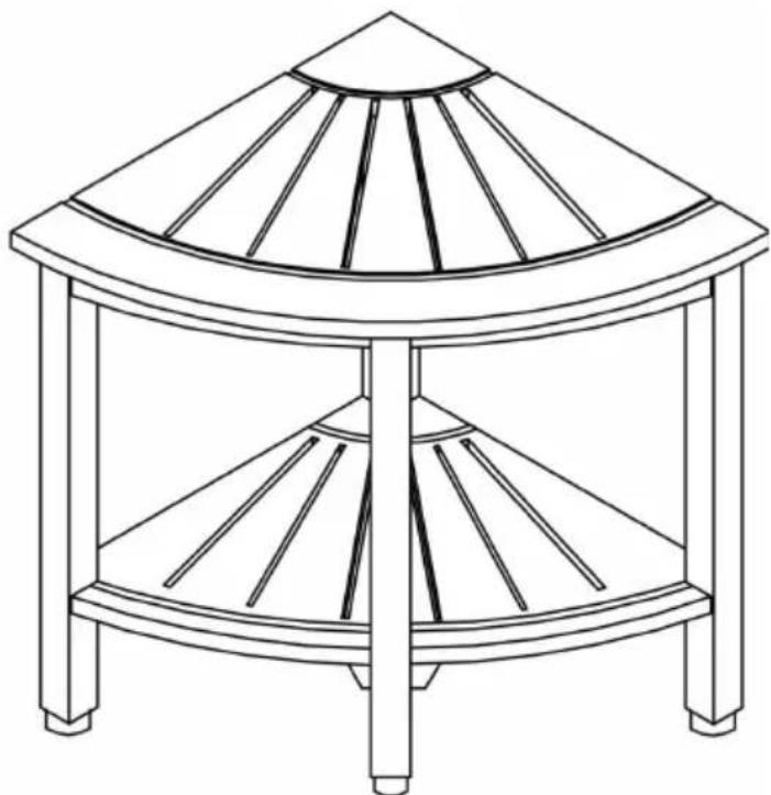 Vevor TE23K1002 - CORNER SHOWER BENCH - 1