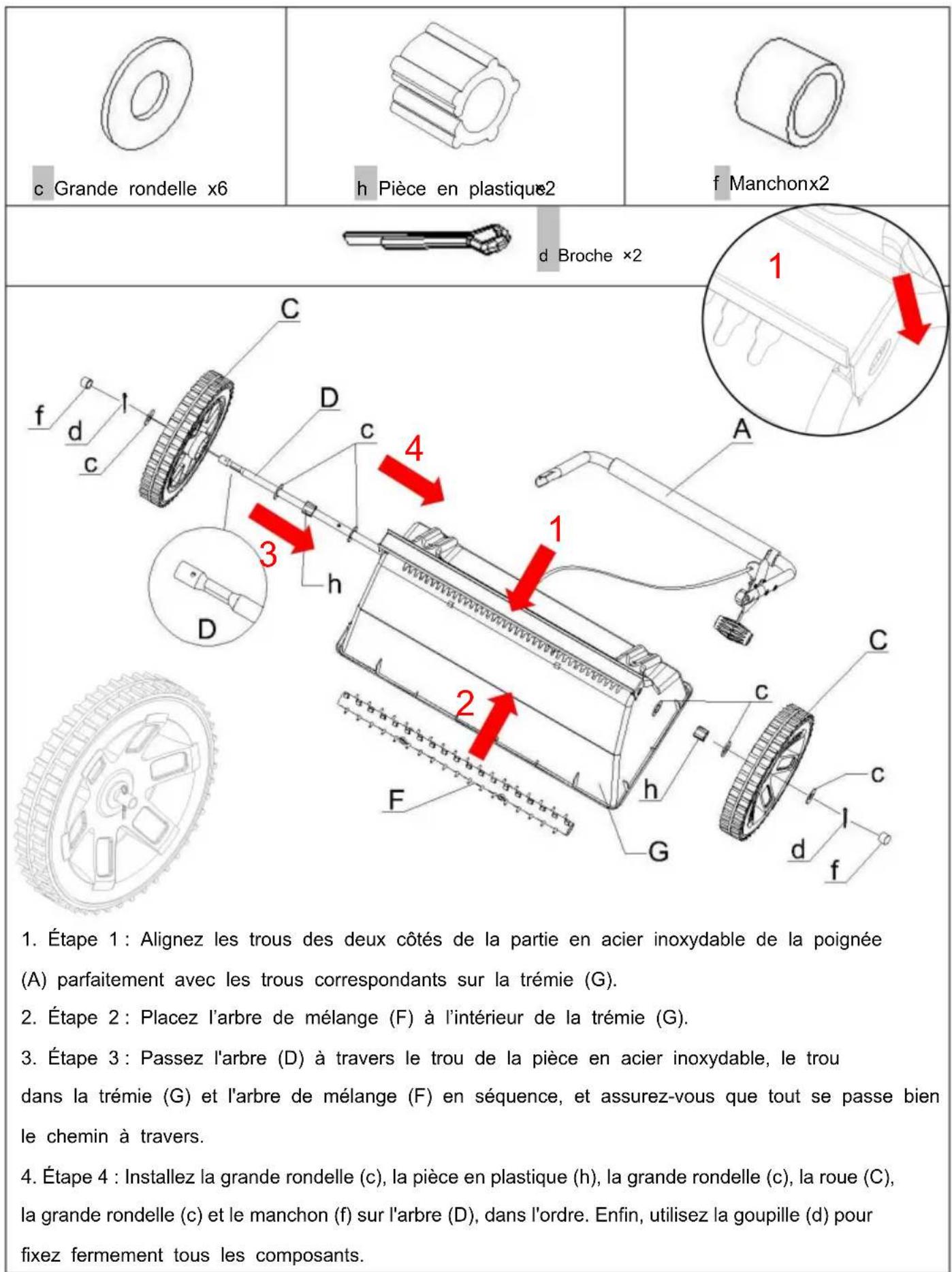 Vevor TC2032B - ÉTAPE D'ASSEMBLAGE - 1
