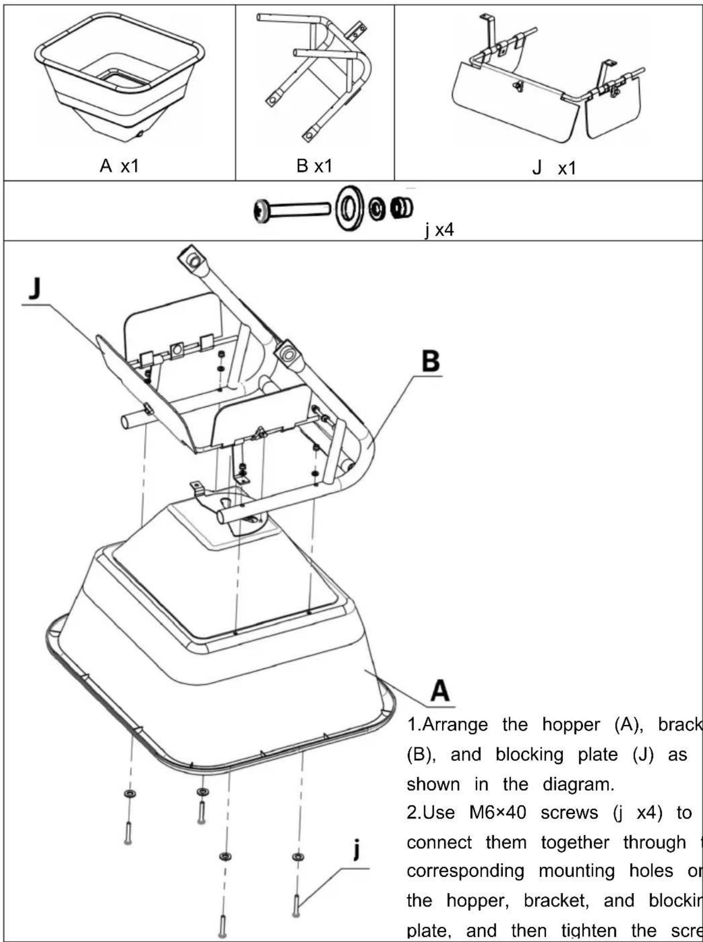 Vevor TC2034B - ASSEMBLY STEP - 1