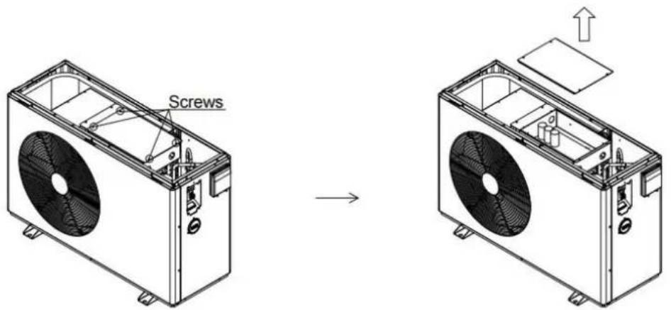 Vevor VBPYCE-70 - Step 3: Remove the electrical box cover - 1