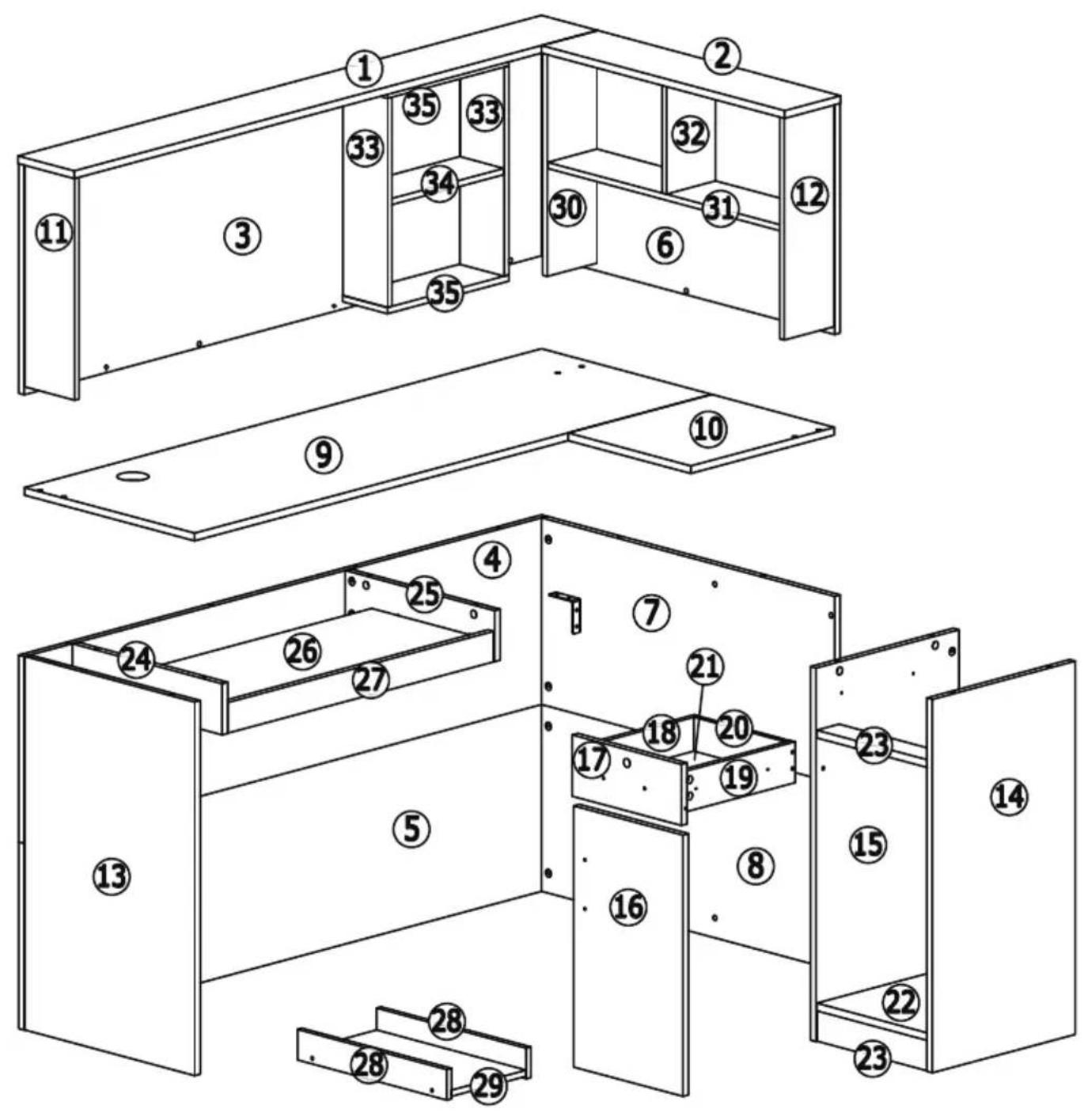 Vevor SS-601 - PARTS LIST - 21