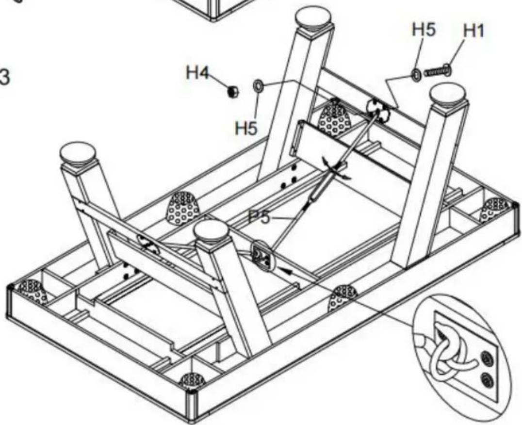 Vevor VP22 - ATTENZIONE: SONO NECESSARI DUE ADULTI PER ASSEMBLARE TAVOLO DA PISCINA - 2