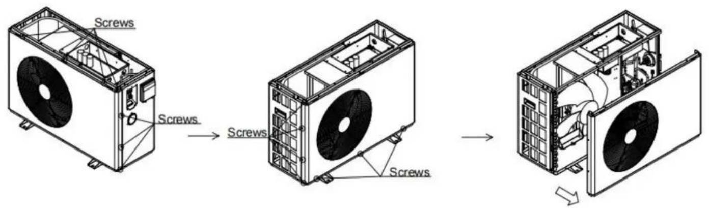 Vevor VBPYCE-110 - Step 4: Remove the front panel - 1