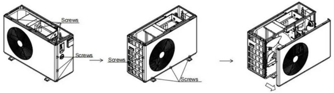 Vevor VBPYCE-110 - Step 4: Remove the front panel - 1