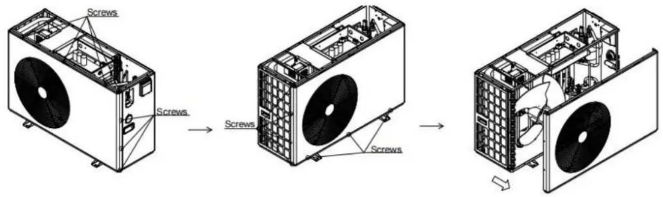 Vevor VBPYCE-110 - Step 4: Remove the front panel - 1