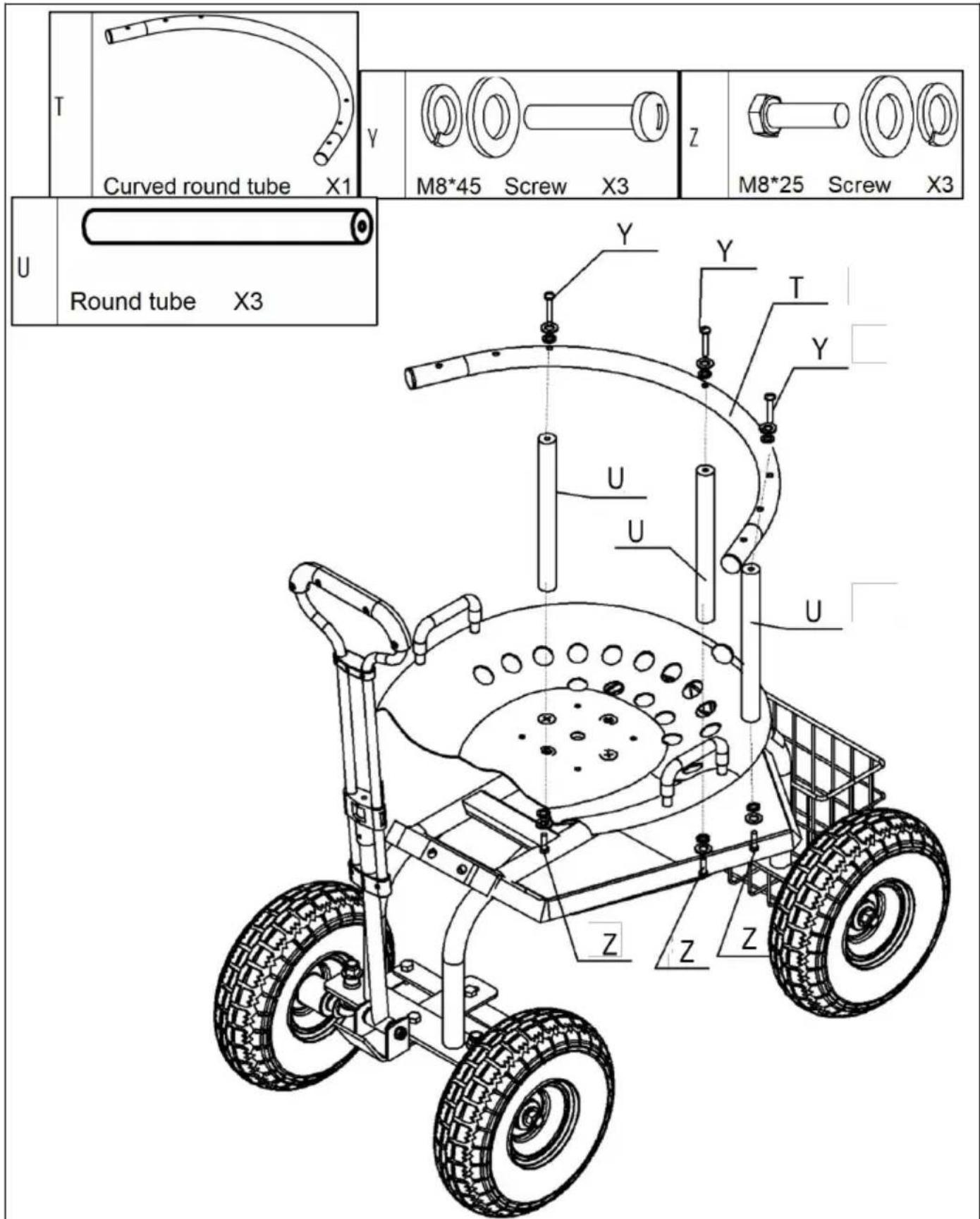 Vevor TC4502F - PARTS LIST - 45
