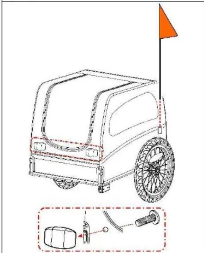 Vevor TS810 - Attaching the Flag - 1
