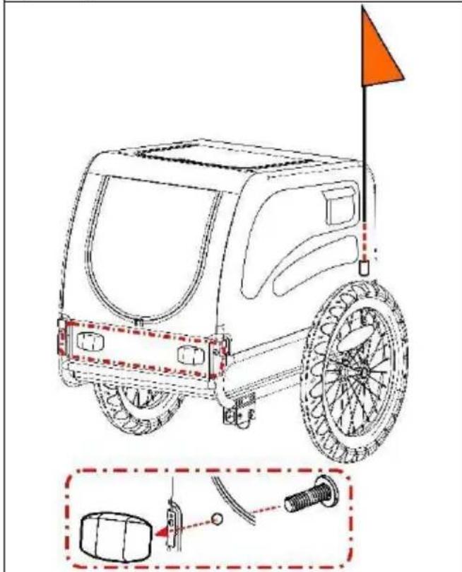 Vevor TS815 - Att fästa flaggan - 1