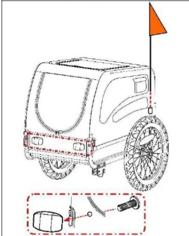Vevor TS815 - Het bevestigen van de vlag - 1