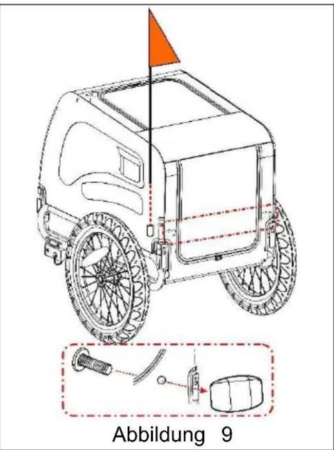 Vevor TS815 - Anbringen der Flagge - 2