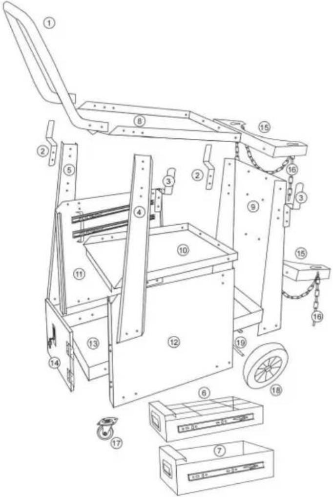 Vevor WT-178 - ÉTAPE D'ASSEMBLAGE - 1