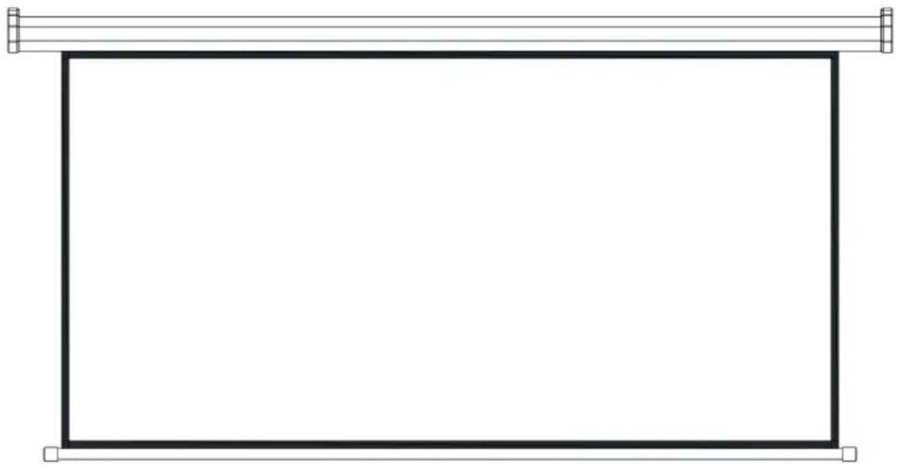Vevor WS120 - WALL MOUNTED PROJECTION SCREEN - 1