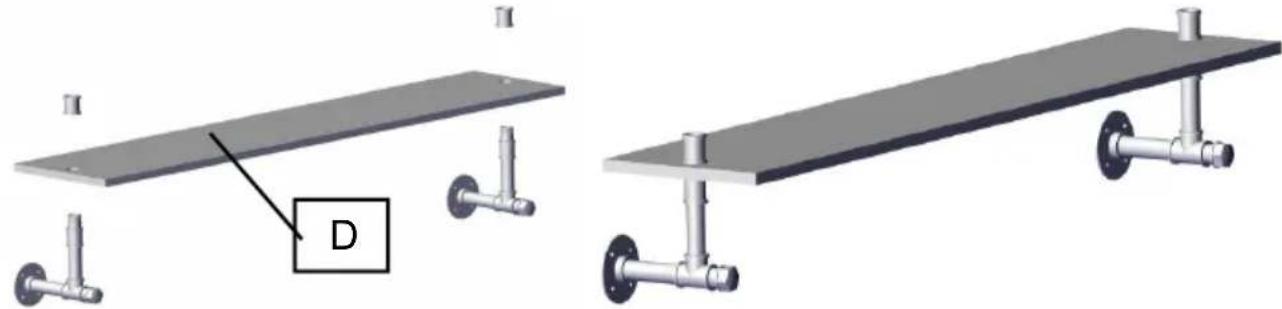 Vevor WPSR-XM012 - PIPE SHELVES ASSEMBLE - 4