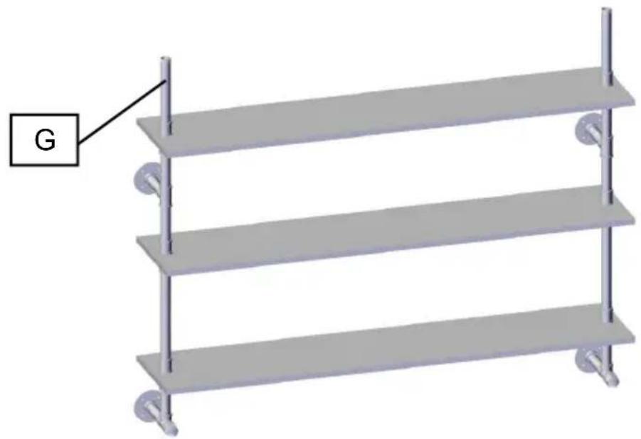 Vevor WPSR-XM012 - PIPE SHELVES ASSEMBLE - 10