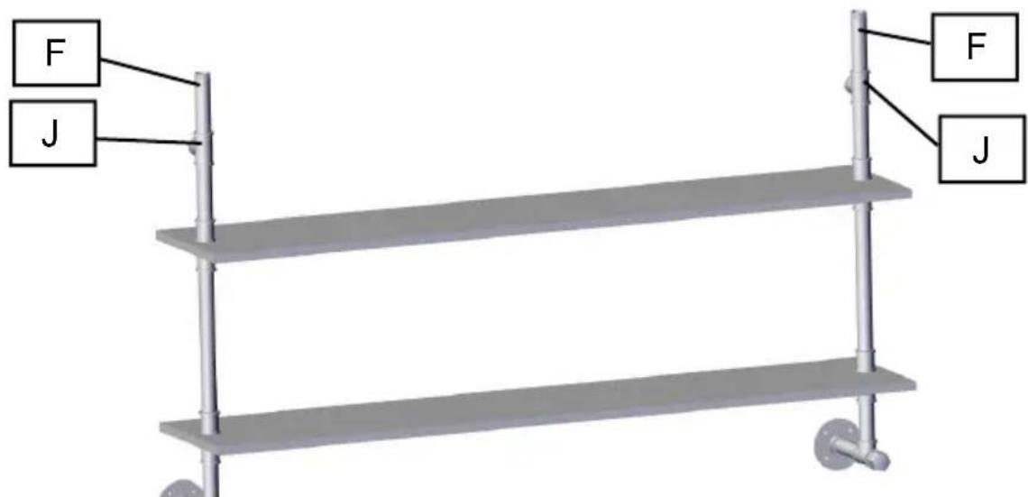 Vevor WPSR-XM012 - PIPE SHELVES ASSEMBLE - 7