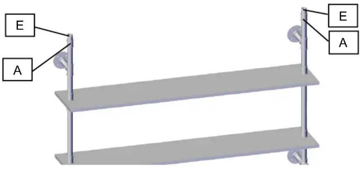 Vevor WPSR-XM012 - PIPE SHELVES ASSEMBLE - 9