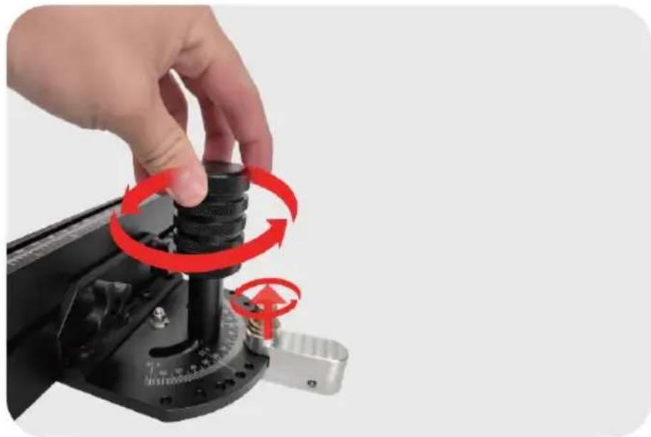 Vevor TN-1122A - Release the fixed knob and handle - 1
