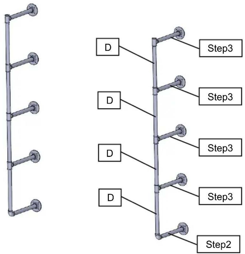 Vevor WPSR-XM016 - PIPE SHELVES ASSEMBLE - 4