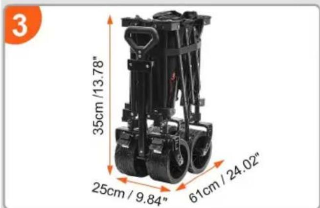 Vevor W25 - PORTABLE WAGON FOR OURDOOR USE - 4