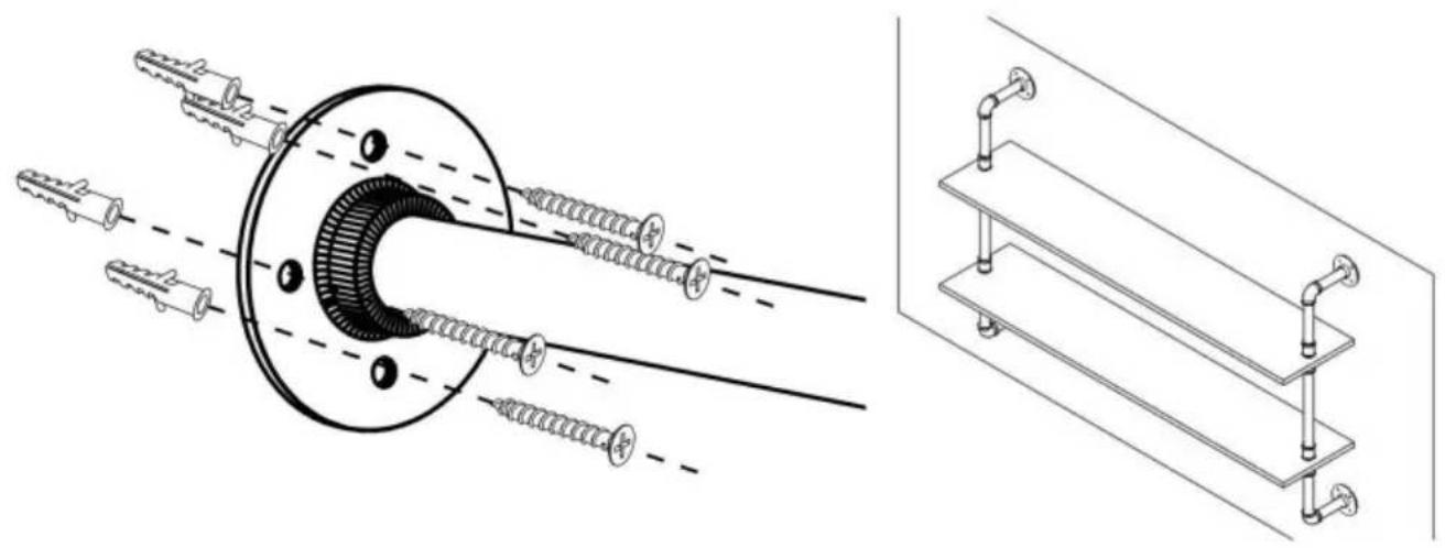 Vevor WPSR-XM007 - ASSEMBLAGE DES ÉTAGÈRES DE TUYAUX - 11